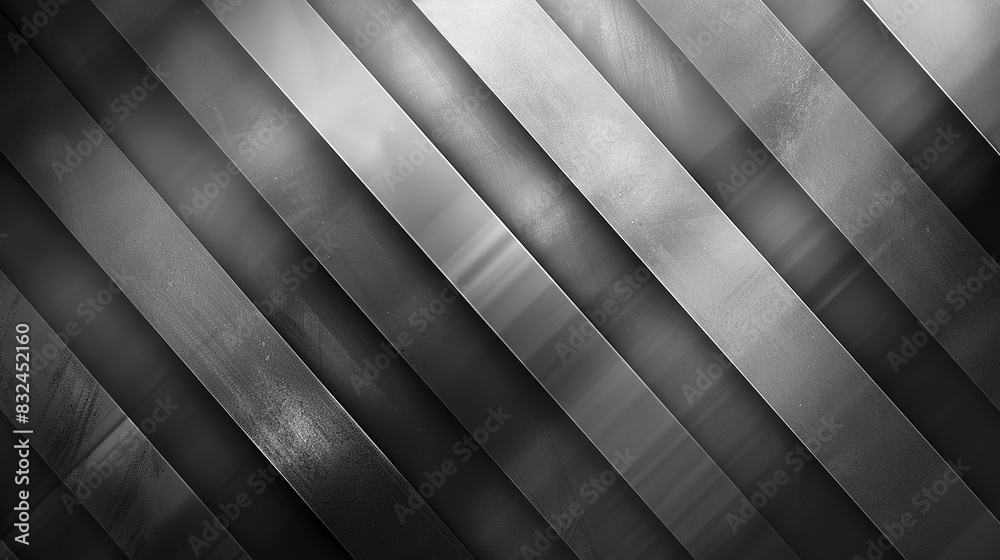 Obraz premium grey background with diagonal stripes in varying shades of grey, copy space