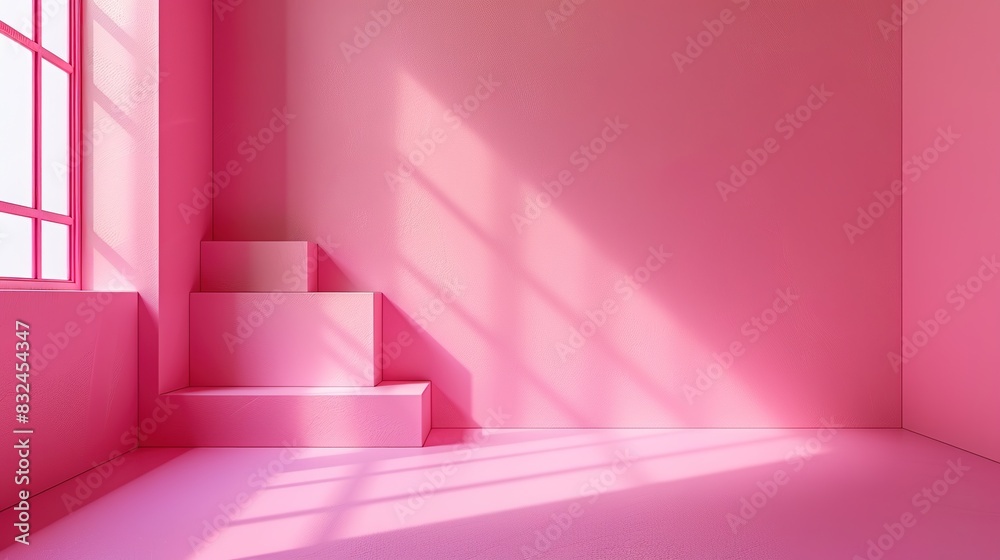 Obraz premium pink background with a gradient transitioning from light to dark pink