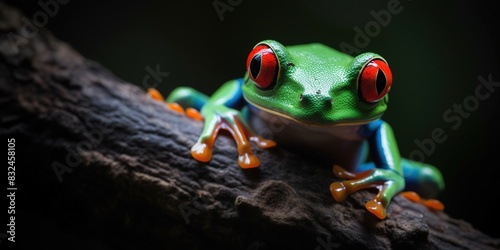 Red-Eyed Tree Frog Sitting On A Tree Branch © Ievgen Skrypko