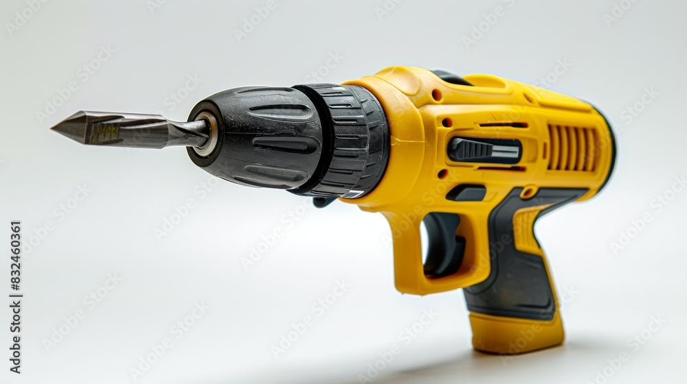 High-detail photo of a heat gun, isolated on a white background High-detail photo of a heat gun, isolated on a white background