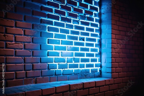 blue brick wall