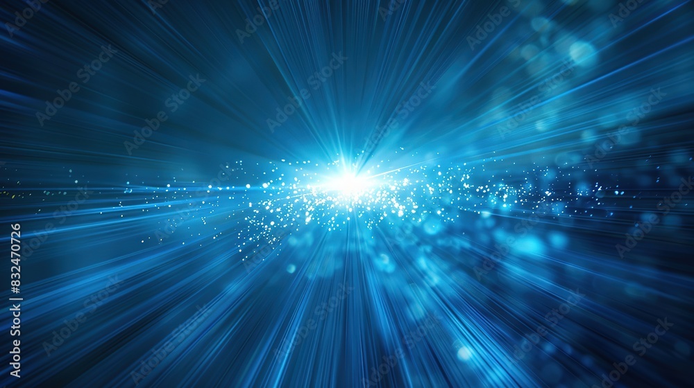 blue background with a burst of light rays emanating from the center blue background with a burst of light rays emanating from the center