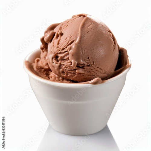 chocolate ice cream in a bowl