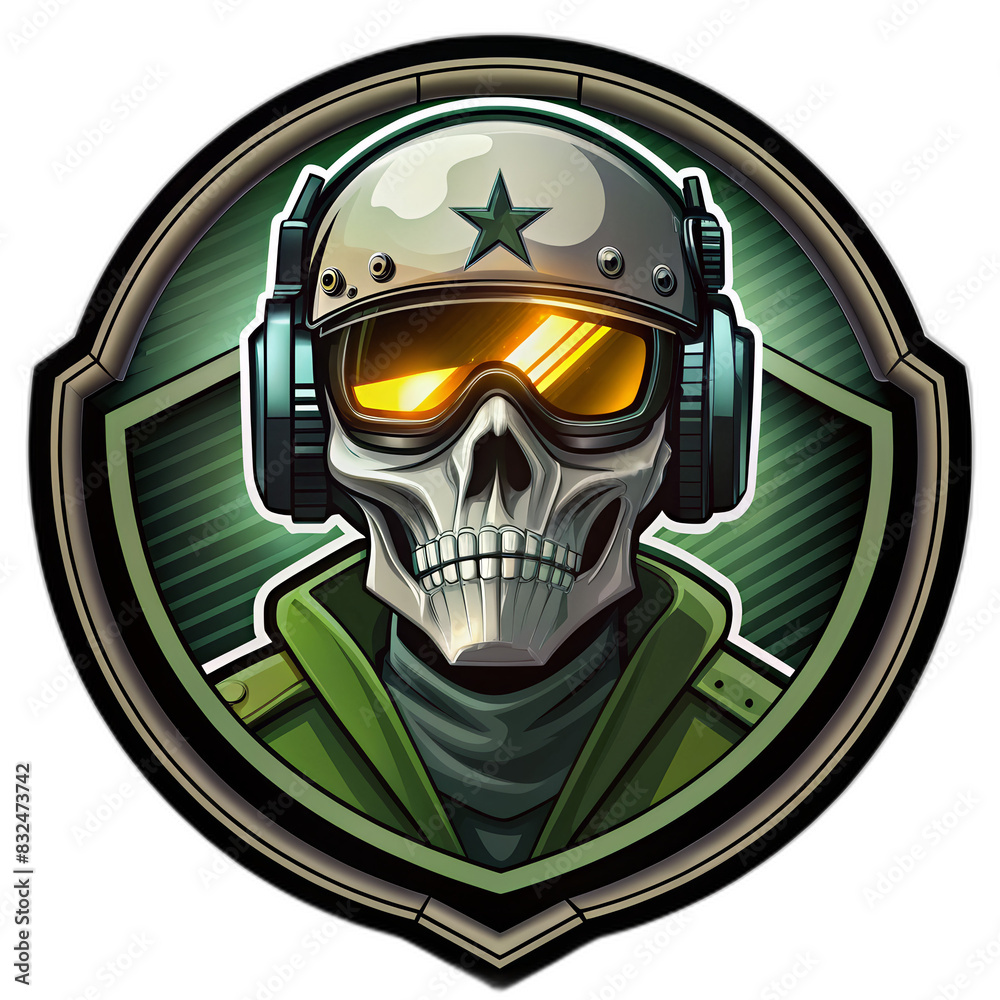 skull wearing night vision tactical helmet, suitable for t shirt, badge, logo design skull wearing night vision tactical helmet, suitable for t shirt, badge, logo design