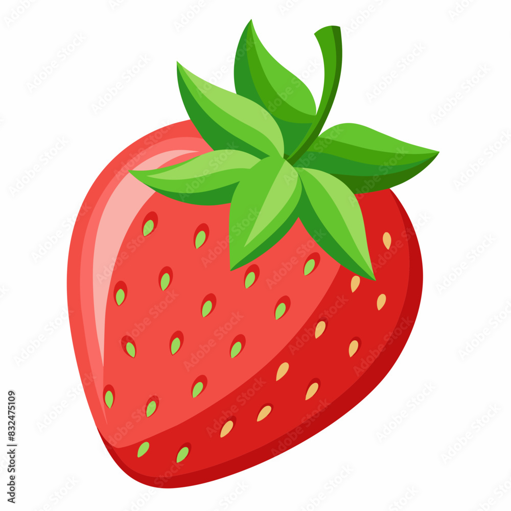 Obraz premium vector illustration of strawberry