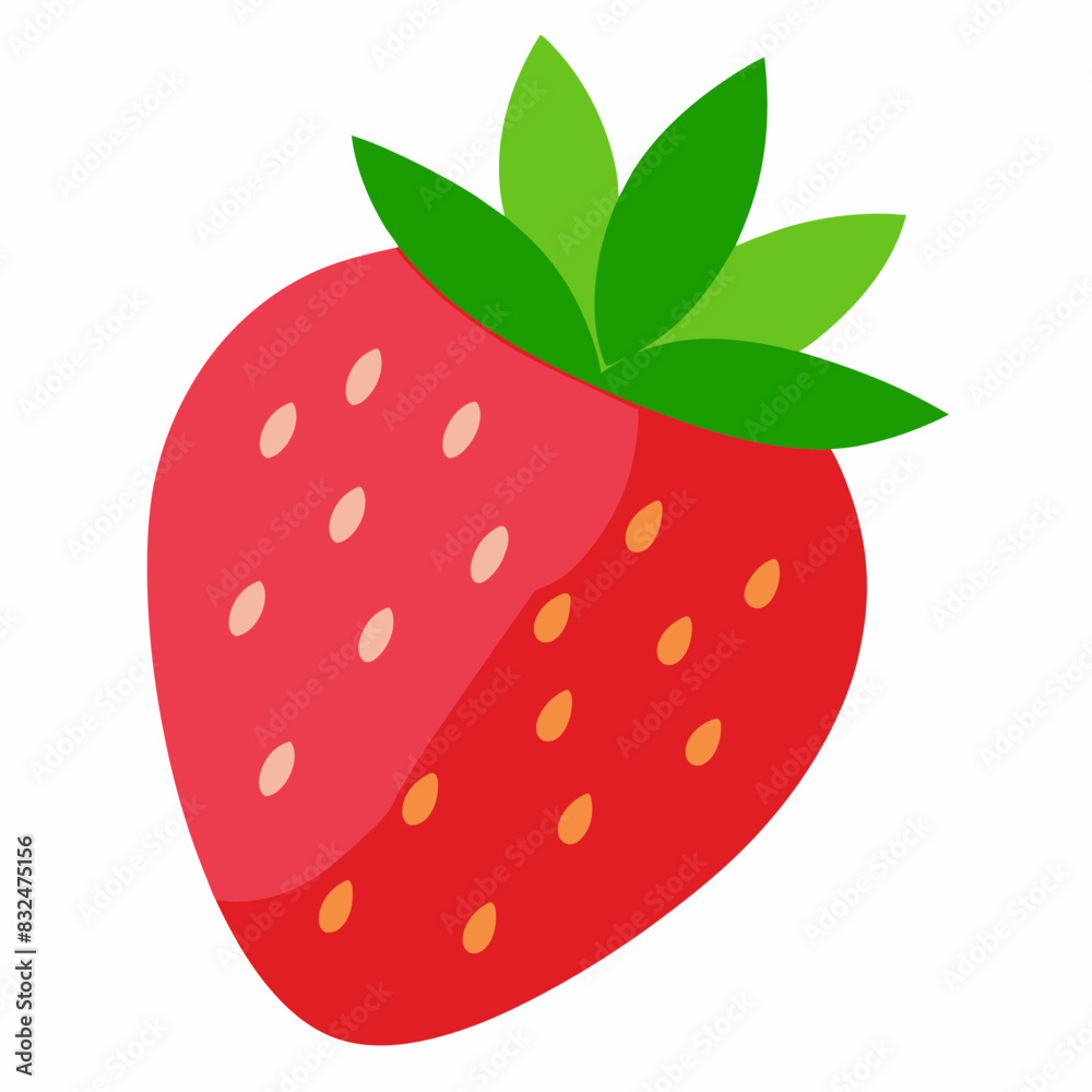 Obraz premium vector illustration of strawberry