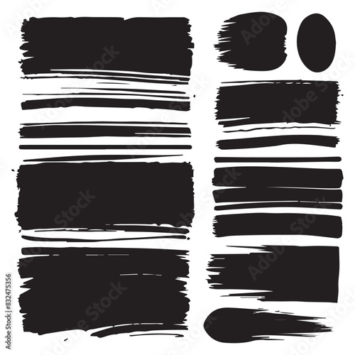 Hand painted grunge texture brush set 