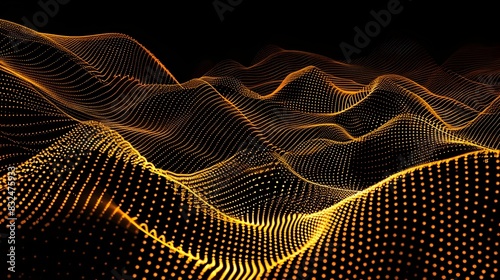 Mesmerizing Waves of Luminous Digital Patterns in a Futuristic Backdrop