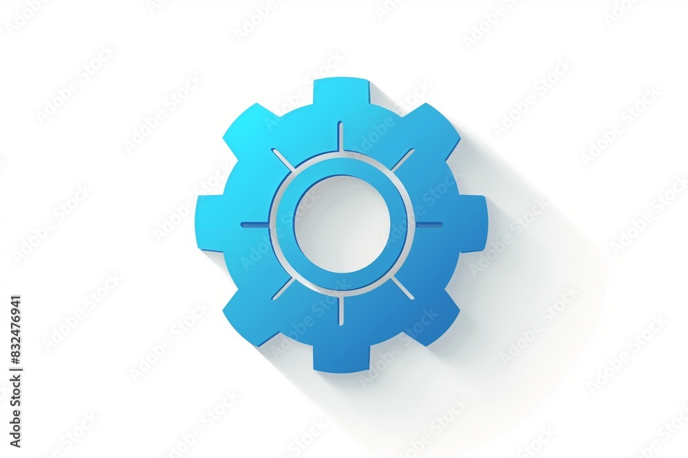 Sleek single icon symbolizing business automation on a white background Sleek single icon symbolizing business automation on a white background