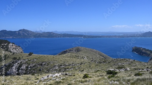 View of a rocky coast in the north-east of Mallorca island