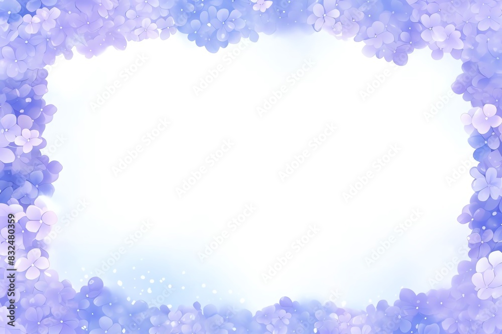 Elegant purple floral frame with delicate flowers on a soft white background, perfect for invitations, greetings, and seasonal designs. Elegant purple floral frame with delicate flowers on a soft white background, perfect for invitations, greetings, and seasonal designs.