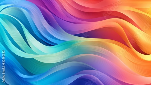 Abstract background of interlaced rainbows  digital creation  vibrant swirls  seamless pattern