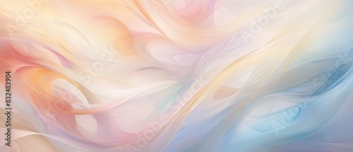 Wallpaper Mural Gentle whirls of pastel tones, abstract art, soothing wallpaper, light diffusion, airy effect Torontodigital.ca
