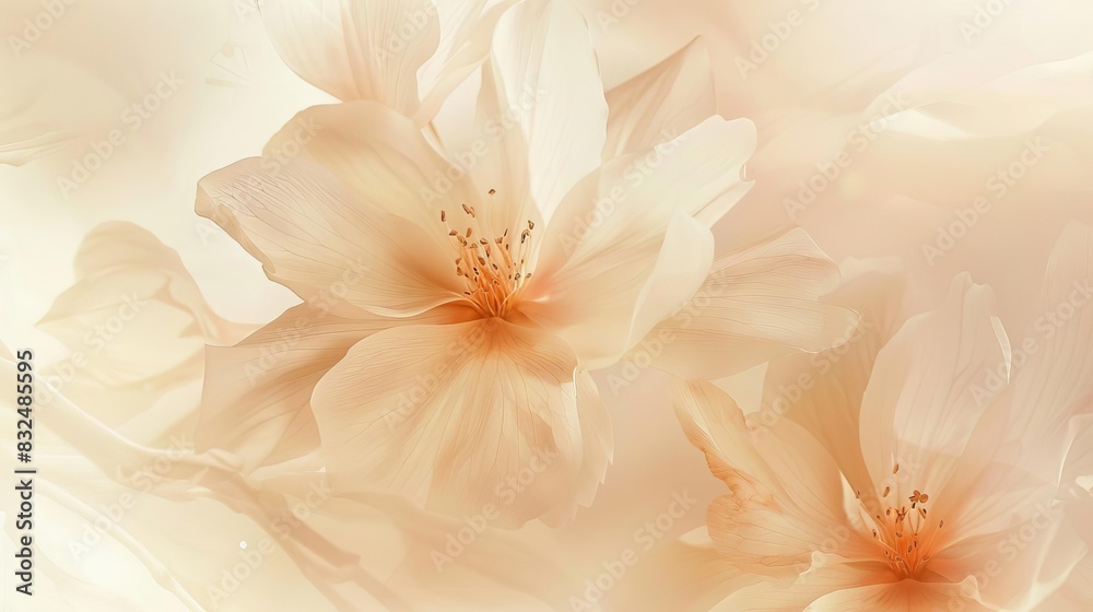 delicate soft beige pastel flower macro texture abstract background