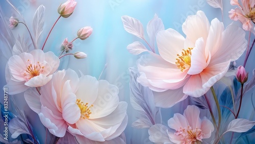 abstract floral background, generative ai