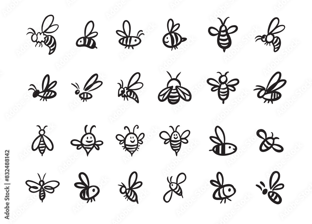 Doodle 360 degree. Hand drawn outline style set Doodle 360 degree. Hand drawn outline style set