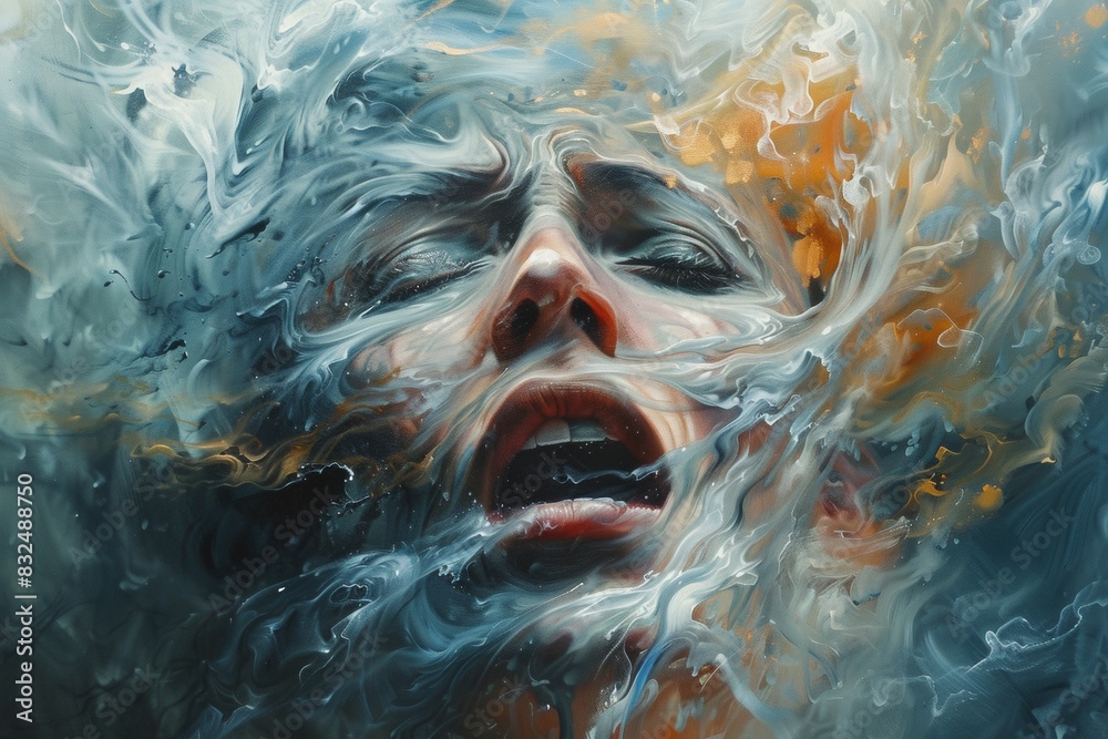 Suffering from depression and mind disorder, AI generated Suffering from depression and mind disorder, AI generated