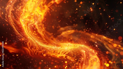 Fiery Particle Swirl