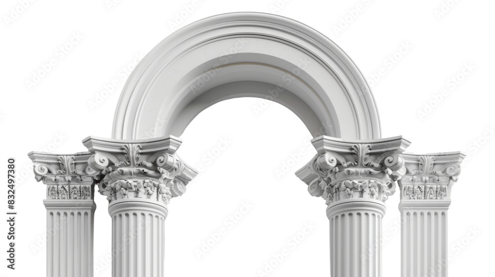 Obraz premium Column arch , podium architecture building