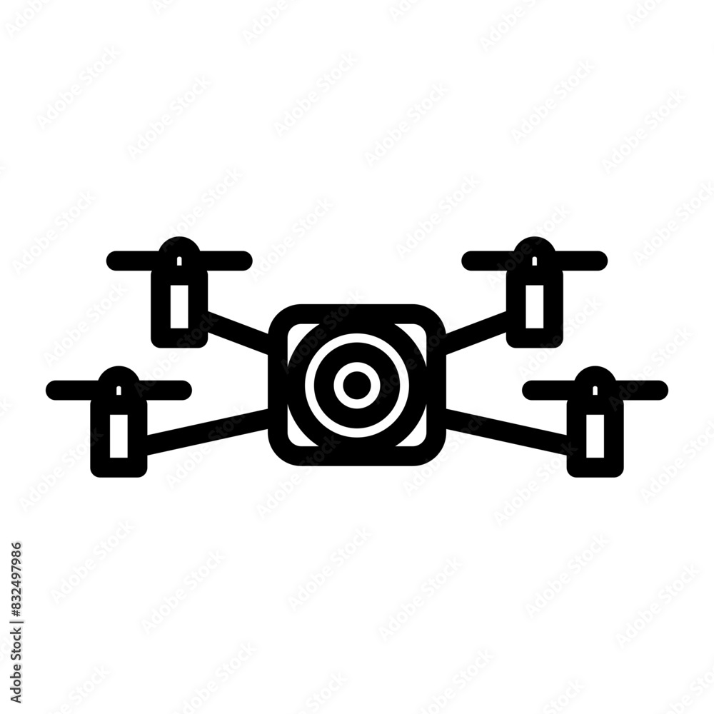 Drone line icon. Drone icon. Camera drone icon isolated on white background. Transparent background, minimalist symbol. Vector images Drone line icon. Drone icon. Camera drone icon isolated on white background. Transparent background, minimalist symbol. Vector images