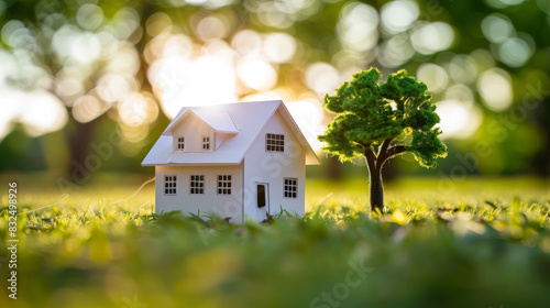 miniature paper house, model environtment