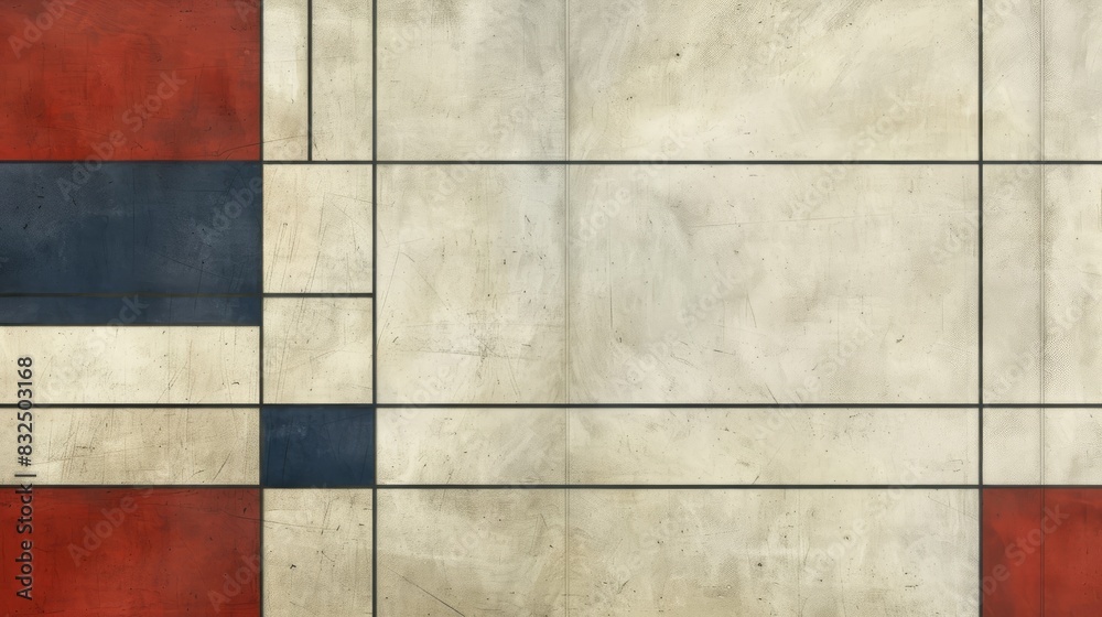 Abstract Geometric Pattern with Red, Blue, and White Abstract Geometric Pattern with Red, Blue, and White