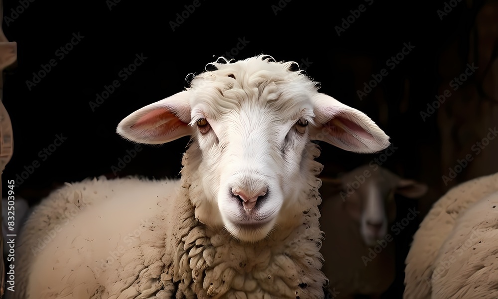 Sheep on a farm, Ai Generated Sheep on a farm, Ai Generated
