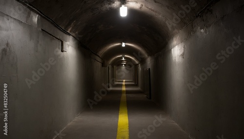 passageway inside an underground bunker