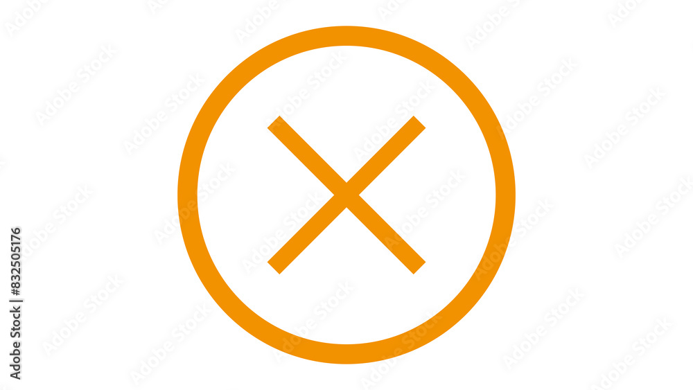 Obraz premium Cross button icon