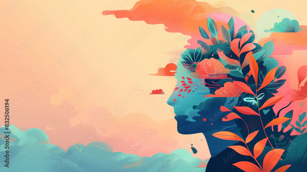 The colorful and dynamic animated banner was created to promote mental health awareness. The colorful and dynamic animated banner was created to promote mental health awareness.
