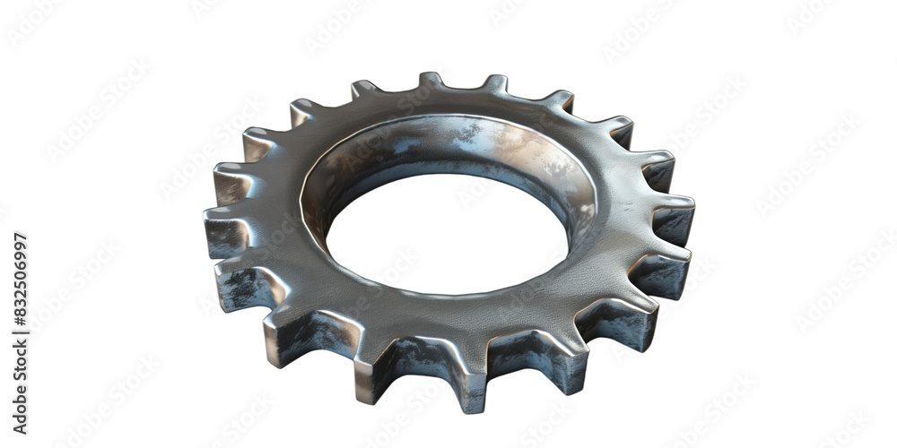 Metallic Gear Cogwheel Isolated on Transparent Background, PNG Metallic Gear Cogwheel Isolated on Transparent Background, PNG
