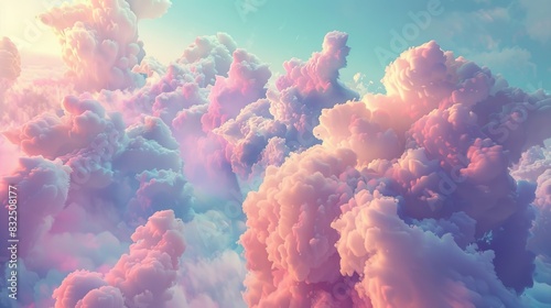 Pastel cloudscape for dreamy and whimsical designs