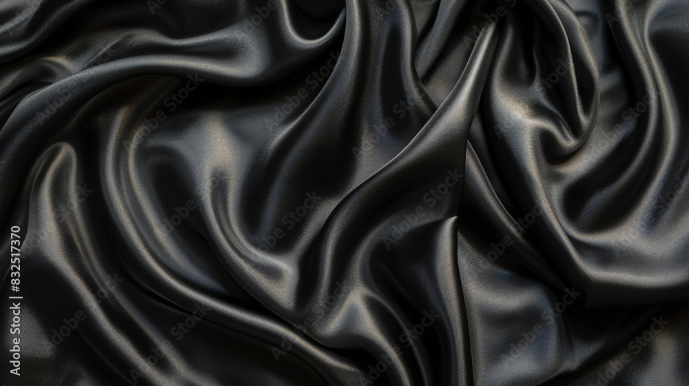 Fototapeta premium black silk satin background