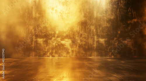 Golden abstract background Wall and floor