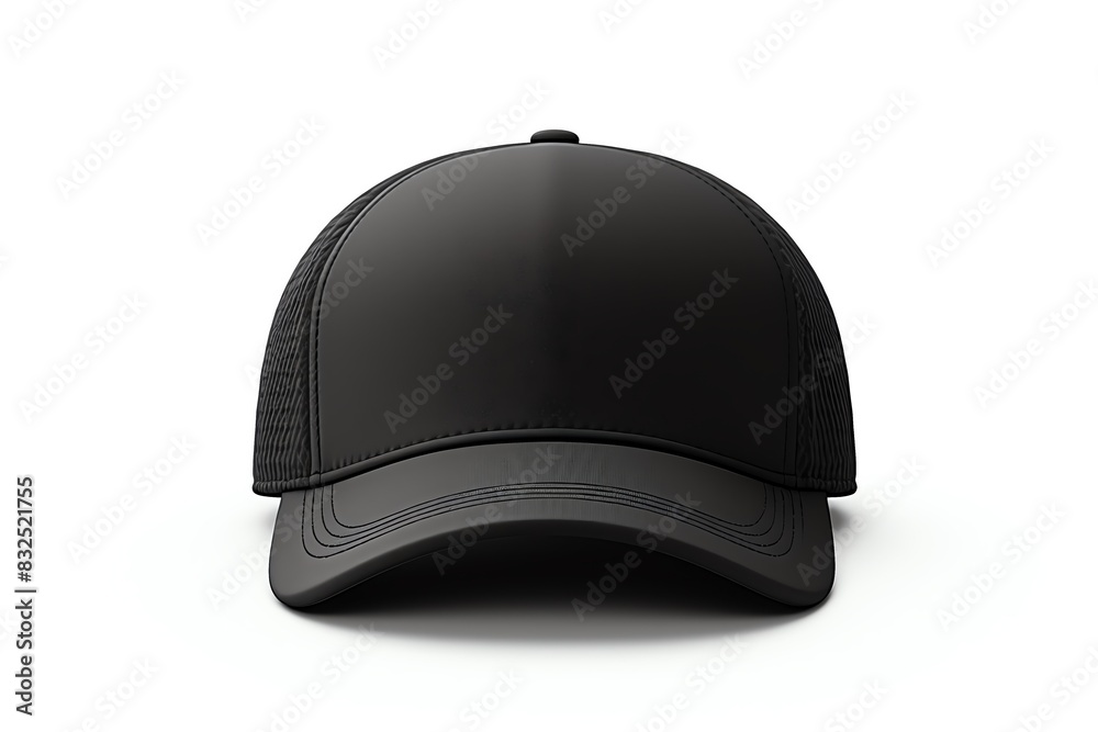 custom made wallpaper toronto digitalSimple black cap isolated on white background, suitable for fashion, accessories, or headwear design themes.