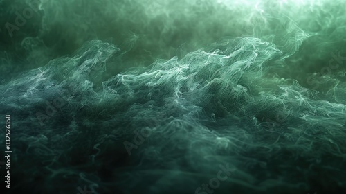 Abstract wave of smoke on dark background. Smoke abstract background © pengedarseni