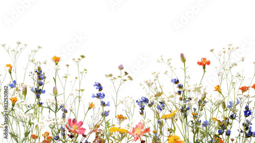 Dainty wildflowers as a frame border