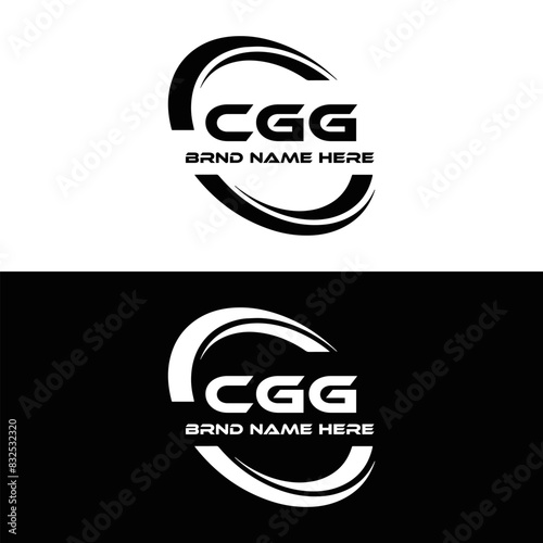 CGG logo. C G G design. White CGG letter. CGG, C G G letter logo design. C G G letter logo design in FIVE, FOUR, THREE, style. letter logo set in one artboard. C G G letter logo vector design. photo