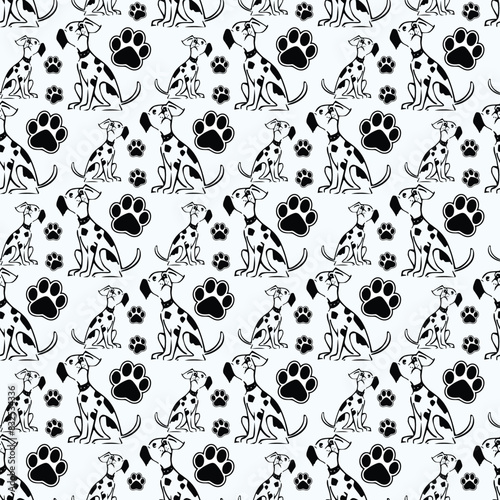 Dalmatian Seamless Vector Pattern Design