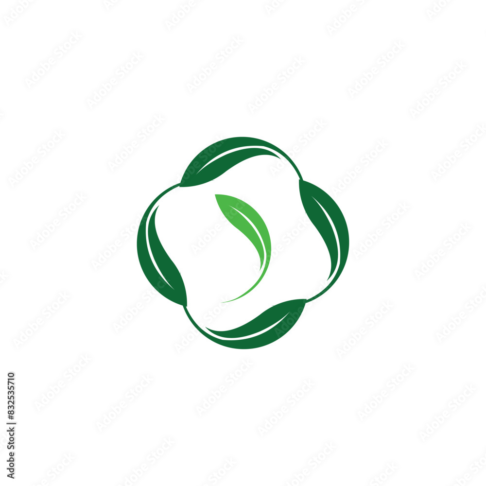 natural green leaf logo design natural green leaf logo design