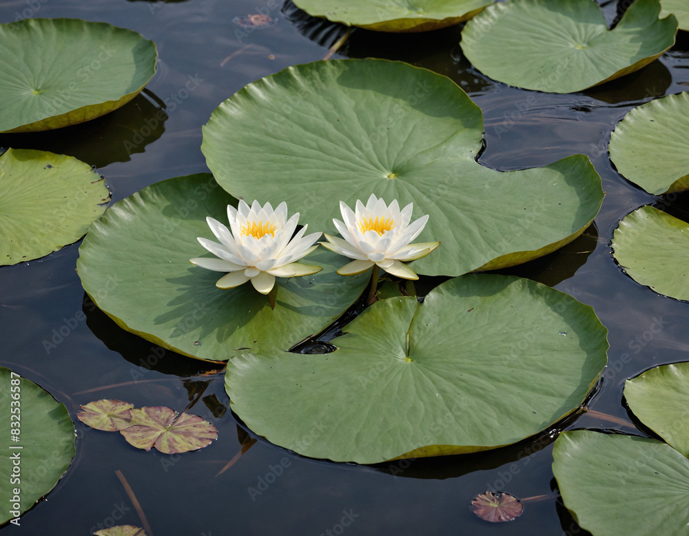 white water lilies in the pond during the day white water lilies in the pond during the day