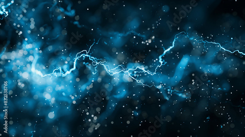 Close-Up of Electric Particles and Blue Sparks