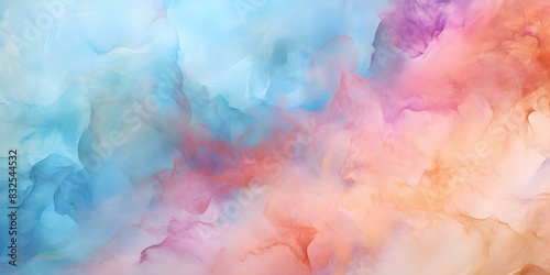 Closeup Watercolor Texture Background: Vibrant Colors and Soft Hues for Visual Soothing. Concept Watercolor Background, Closeup Texture, Vibrant Colors, Soft Hues, Visual Soothing