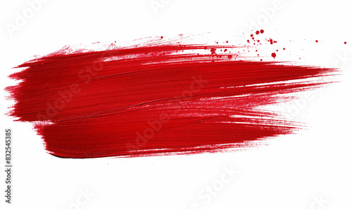 A single clipart depicting soft, red brush strokes on a white background in the style of a red glitter texture. photo