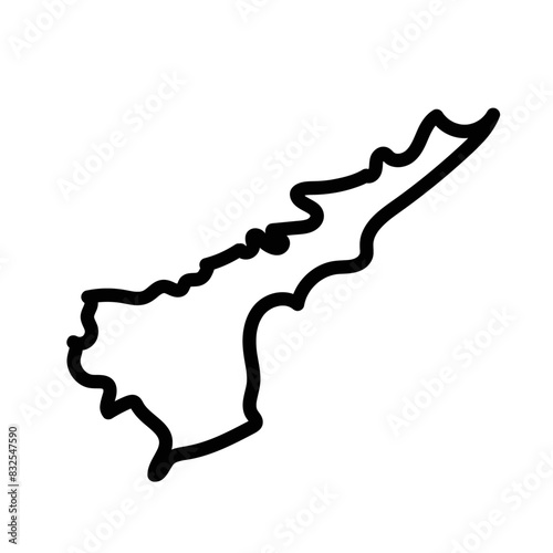 Andhra Pradesh map illustration photo