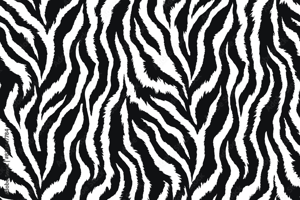 Dynamic Tiger Stripe Monochrome Vector Dynamic Tiger Stripe Monochrome Vector