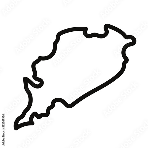 Canvas Print Odisha map illustration