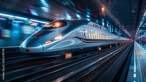 fast moving train in tunnel © Ai Inspire