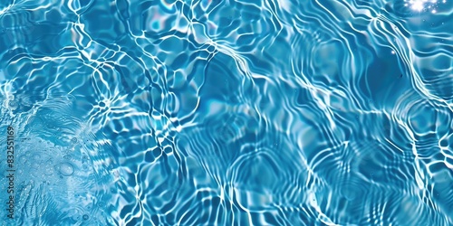 a image of a pool with a blue water surface and ripples