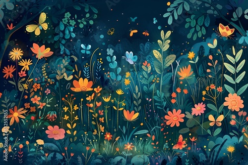 Enchanted Garden at Night